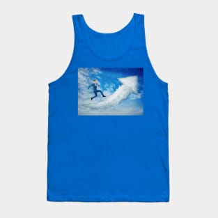 cloud graph arrow Tank Top